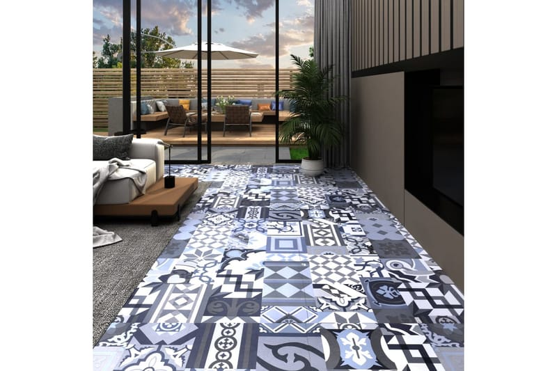 selvklæbende gulvbrædder 20 stk. 1,86 m² PVC farvemønster - Flerfarvet - Laminatgulv - Laminatgulv køkken