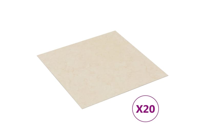 selvklæbende gulvbrædder 20 stk. 1,86 m² PVC beige - Beige - Hus & renovering - Byggeri - Gulv, væg & tag - Gulv - Laminatgulv