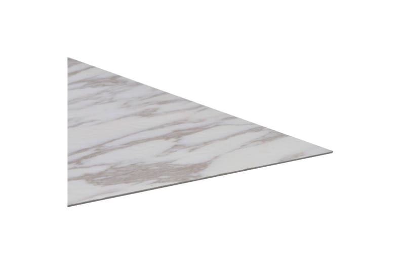 selvklæbende gulvbrædder 20 stk. 1,86 m² PVC hvid marmor - Hvid - Laminatgulv køkken - Laminatgulv