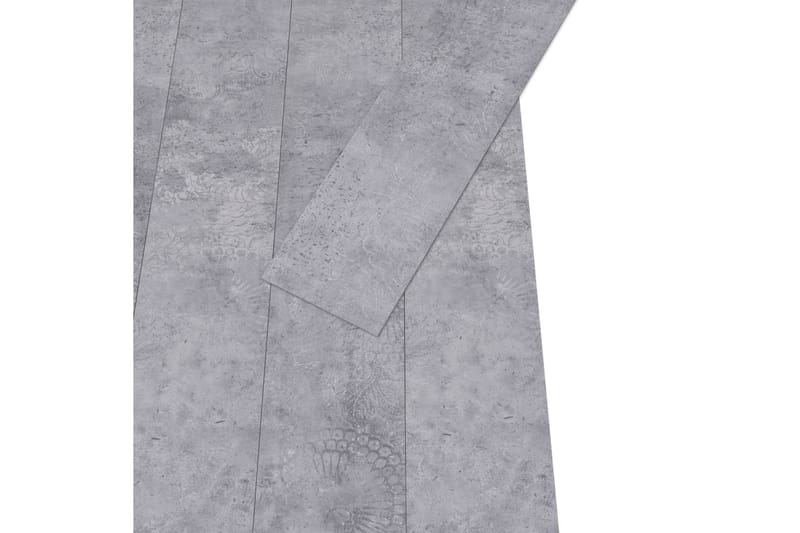 selvhæftende PVC-gulvplanker 5,21 m² 2 mm cementgrå - Grå - Træflise balkon - Vinylgulv & plastik gulv - Gulvplader & plastikfliser