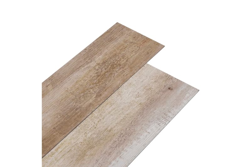 selvhæftende PVC-gulvplanker 5,21 m² 2 mm trævasket - Brun - Træflise balkon - Vinylgulv & plastik gulv - Gulvplader & plastikfliser