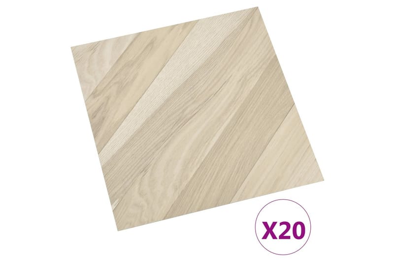 selvklæbende gulvbrædder 20 stk. 1,86 m² PVC beigestribet - Beige - Hus & renovering - Byggeri - Gulv, væg & tag - Gulv - Gulvplader & plastikfliser