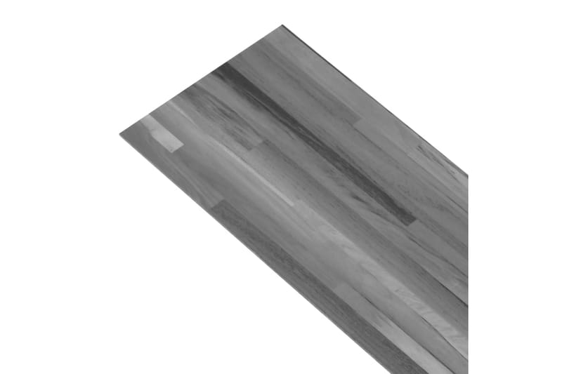 selvklæbende gulvbrædder 5,02 mÂ² 2 mm PVC gråstribet - Grå - Træflise balkon - Vinylgulv & plastik gulv - Gulvplader & plastikfliser