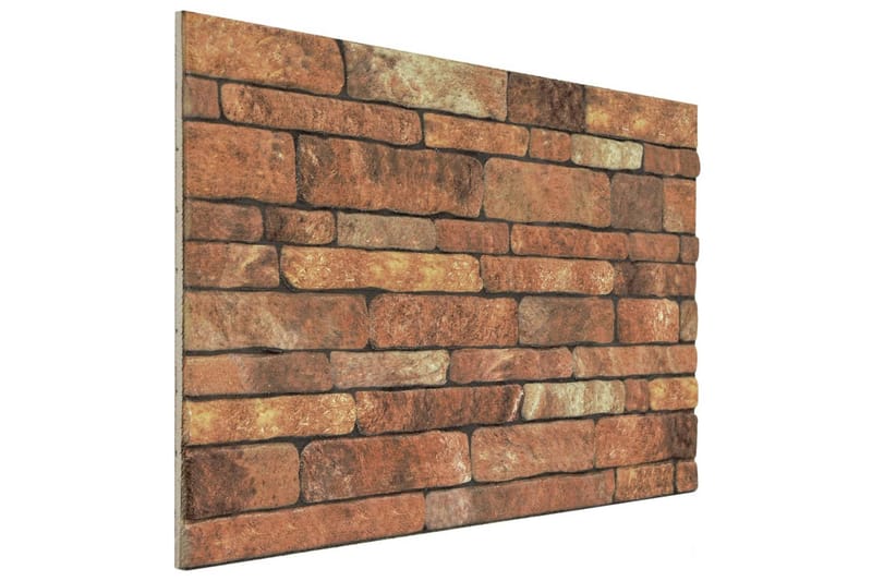 3D-vægpaneler 10 stk. murstensdesign EPS brun - Vægpanel & panelplade
