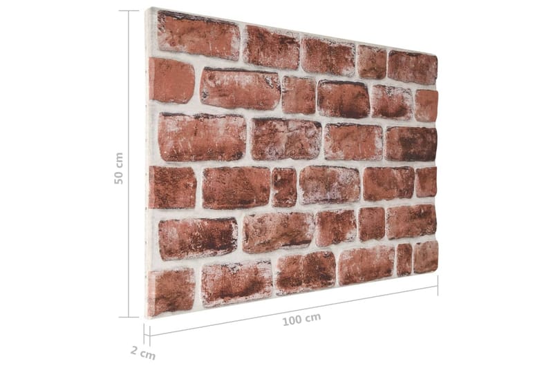 3D-vægpaneler 10 stk. murstensdesign EPS mørkebrun - Vægpanel & panelplade