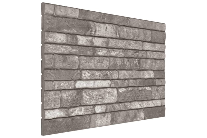 3D-vægpaneler 10 stk. murstensdesign EPS mørkegrå - Vægpanel & panelplade