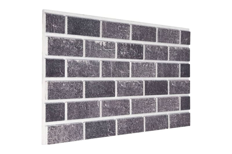 3D-vægpaneler 10 stk. murstensdesign EPS sort og grå - Vægpanel & panelplade