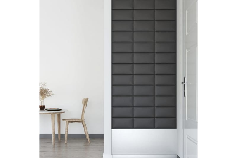 beBasic vægpaneler 12 stk. 30x15 cm 0,54 mÂ² kunstlæder grå - GrÃ¥ - Hus & renovering - Byggeri - Gulv, væg & tag - Gulv & vægbeklædning - Vægpanel & panelplade