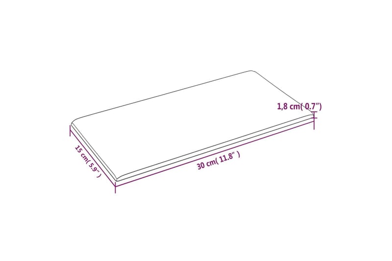 beBasic vægpaneler 12 stk. 30x15 cm 0,54 mÂ² stof lilla - Violet - Vægpanel & panelplade
