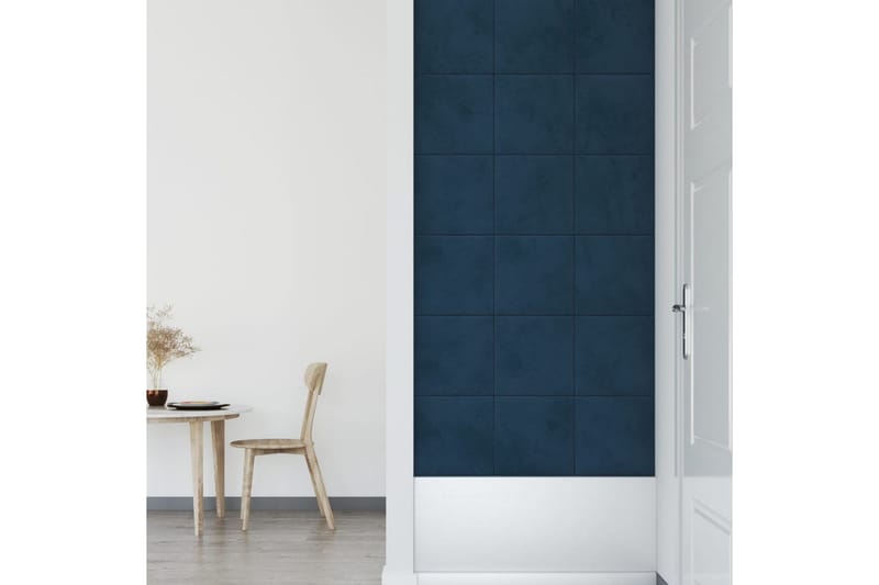 beBasic vægpaneler 12 stk. 30x30 cm 1,08 mÂ² fløjl blå - BlÃ¥ - Hus & renovering - Byggeri - Gulv, væg & tag - Gulv & vægbeklædning - Vægpanel & panelplade