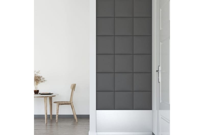 beBasic vægpaneler 12 stk. 30x30 cm 1,08 mÂ² kunstlæder grå - GrÃ¥ - Hus & renovering - Byggeri - Gulv, væg & tag - Gulv & vægbeklædning - Vægpanel & panelplade