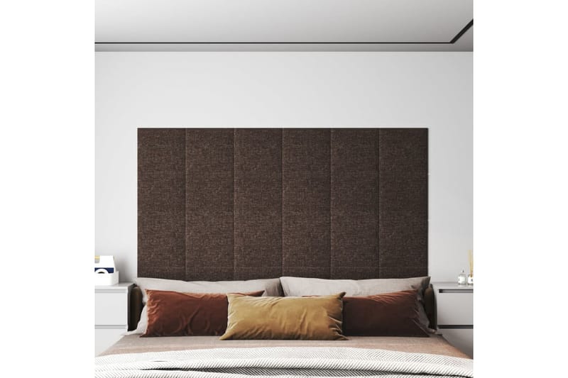 beBasic vægpaneler 12 stk. 30x30 cm 1,08 mÂ² stof gråbrun - GrÃ¥brun - Vægpanel & panelplade