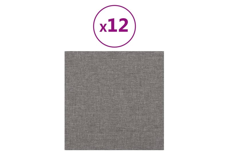 beBasic vægpaneler 12 stk. 30x30 cm 1,08 mÂ² stof lysegrå - GrÃ¥ - Hus & renovering - Byggeri - Gulv, væg & tag - Gulv & vægbeklædning - Vægpanel & panelplade