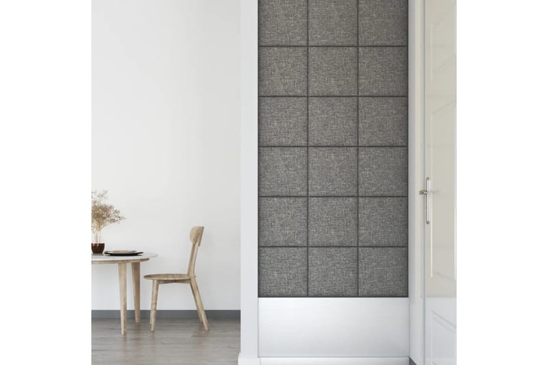 beBasic vægpaneler 12 stk. 30x30 cm 1,08 mÂ² stof lysegrå - GrÃ¥ - Hus & renovering - Byggeri - Gulv, væg & tag - Gulv & vægbeklædning - Vægpanel & panelplade