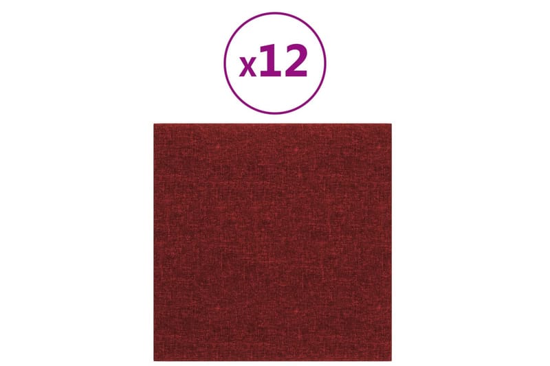 beBasic vægpaneler 12 stk. 30x30 cm 1,08 mÂ² stof vinrød - RÃ¸d - Hus & renovering - Byggeri - Gulv, væg & tag - Gulv & vægbeklædning - Vægpanel & panelplade