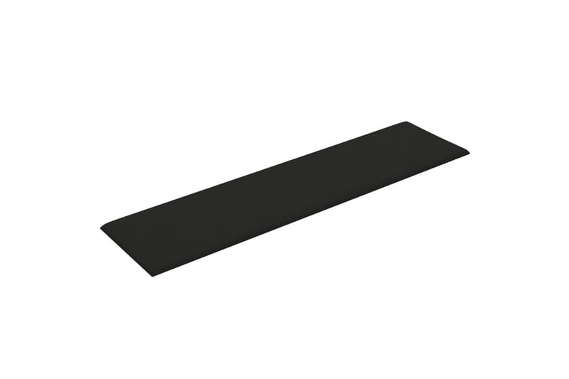 beBasic vægpaneler 12 stk. 60x15 cm 0,54 mÂ² stof sort - Sort - Vægpanel & panelplade