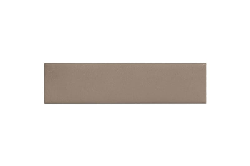 beBasic vægpaneler 12 stk. 60x15 cm 1,08 mÂ² kunstlæder cappuccinofarvet - Brun - Hus & renovering - Byggeri - Gulv, væg & tag - Gulv & vægbeklædning - Vægpanel & panelplade