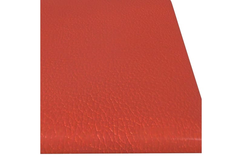 beBasic vægpaneler 12 stk. 60x15 cm 1,08 mÂ² kunstlæder rød - RÃ¸d - Vægpanel & panelplade