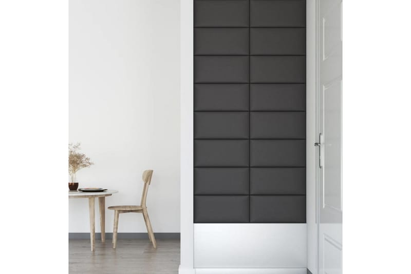 beBasic vægpaneler 12 stk. 60x30 cm 2,16 mÂ² kunstlæder grå - GrÃ¥ - Hus & renovering - Byggeri - Gulv, væg & tag - Gulv & vægbeklædning - Vægpanel & panelplade