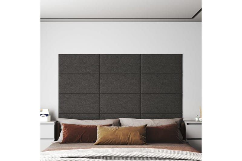 beBasic vægpaneler 12 stk. 60x30 cm 2,16 mÂ² stof mørkegrå - GrÃ¥ - Hus & renovering - Byggeri - Gulv, væg & tag - Gulv & vægbeklædning - Vægpanel & panelplade