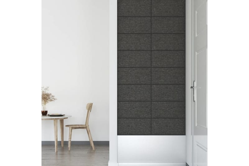 beBasic vægpaneler 12 stk. 60x30 cm 2,16 mÂ² stof mørkegrå - GrÃ¥ - Hus & renovering - Byggeri - Gulv, væg & tag - Gulv & vægbeklædning - Vægpanel & panelplade
