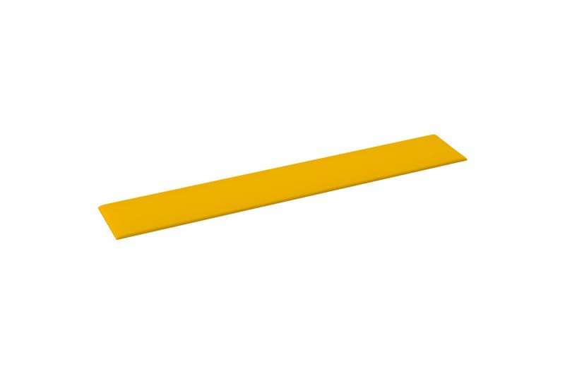 beBasic vægpaneler 12 stk. 90x15 cm 1,62 mÂ² fløjl gul - Gul - Vægpanel & panelplade