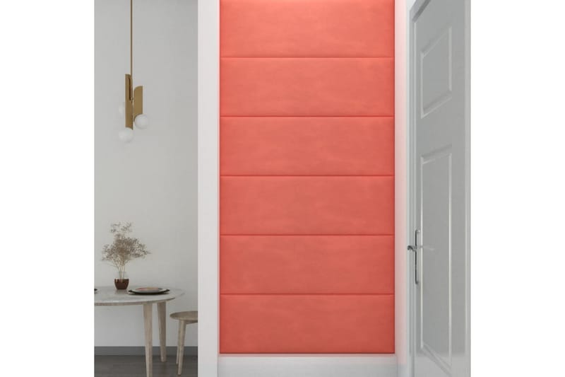 beBasic vægpaneler 12 stk. 90x30 cm 3,24 mÂ² fløjl lyserød - LyserÃ¸d - Hus & renovering - Byggeri - Gulv, væg & tag - Gulv & vægbeklædning - Vægpanel & panelplade