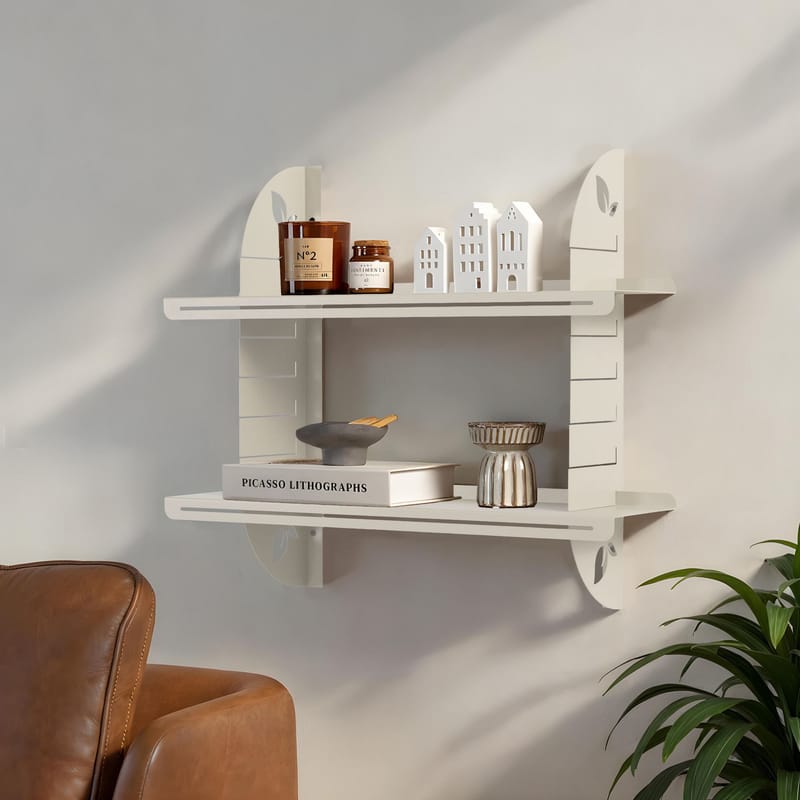 Clavor væghylde 70 cm - Blød Beige - Opbevaring - Hylder & Reoler - Væghylde & vægreol