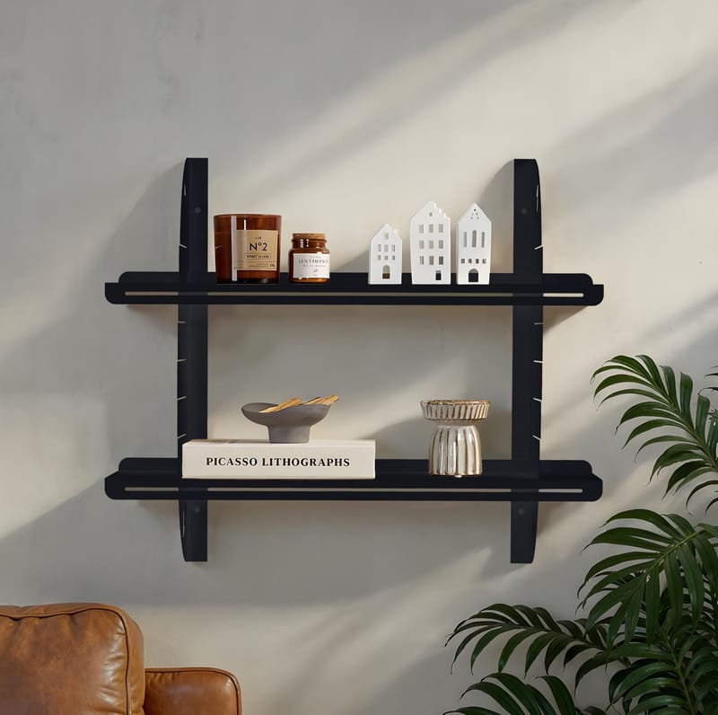 Clavor væghylde 70 cm - Sort - Opbevaring - Hylder & Reoler - Væghylde & vægreol