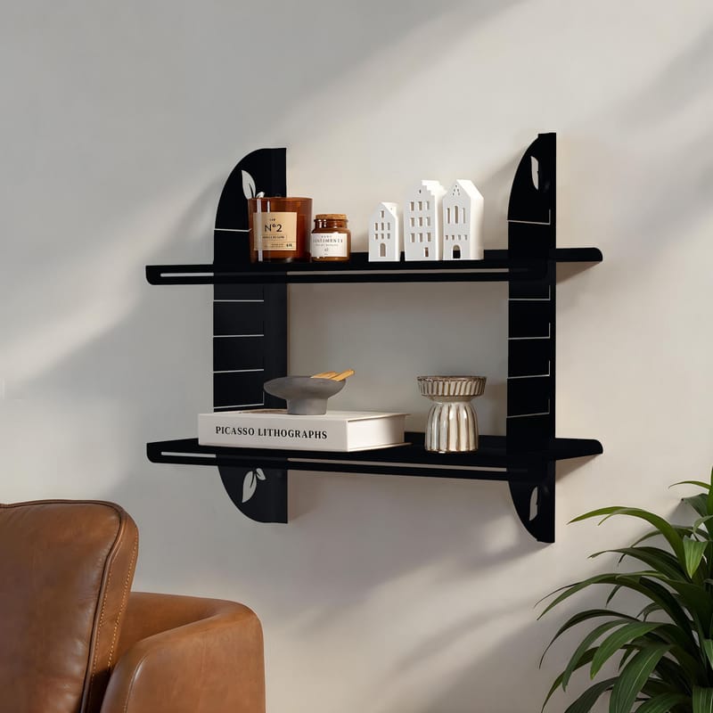 Clavor væghylde 70 cm - Sort - Opbevaring - Hylder & Reoler - Væghylde & vægreol