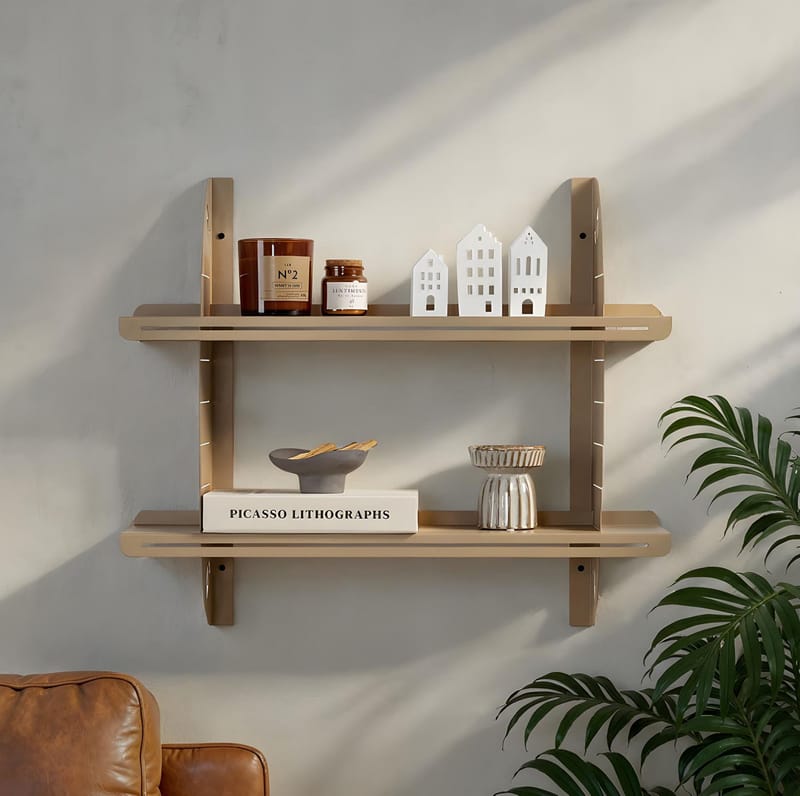 Clavor væghylde 70 cm - Taupe - Opbevaring - Hylder & Reoler - Væghylde & vægreol