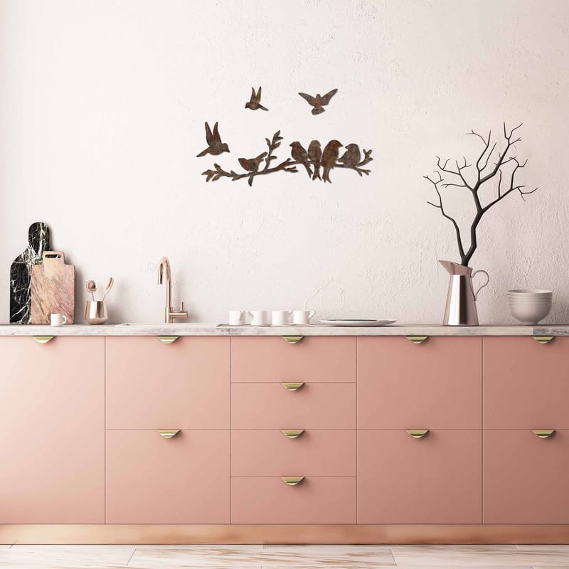 Dekorativ metal-vægdekoration Wallxpert Rusty Birds V2 antikering - Hus & renovering - Byggeri - Gulv, væg & tag - Gulv & vægbeklædning - Vægplader