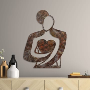 Dekorativ metal-vægdekoration Wallxpert Rusty Hug (70 x 52 cm) - Hus & renovering - Byggeri - Gulv, væg & tag - Gulv & vægbeklædning - Vægplader