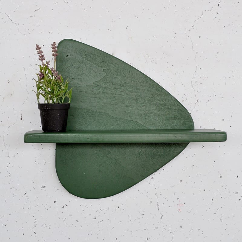 Dekorativ væghylde i træ Hanah Home Magna (35 x 32 x 11 cm) Mørkegrøn, undefined