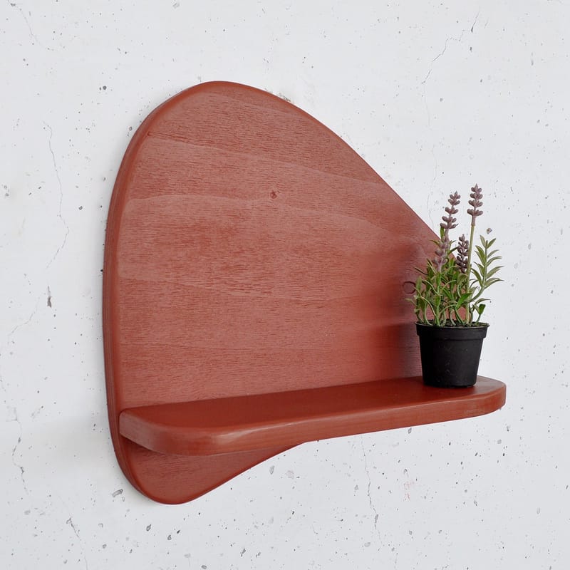 Dekorativ væghylde i træ Hanah Home Magna (35 x 32 x 11 cm) Rød - Hus & renovering - Byggeri - Gulv, væg & tag - Gulv & vægbeklædning - Vægplader