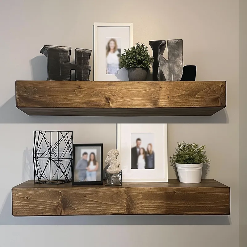 Dekorativ væghylde i træ Hanah Home Rafact (13 x 60 x 11 cm) - Hus & renovering - Byggeri - Gulv, væg & tag - Gulv & vægbeklædning - Vægplader
