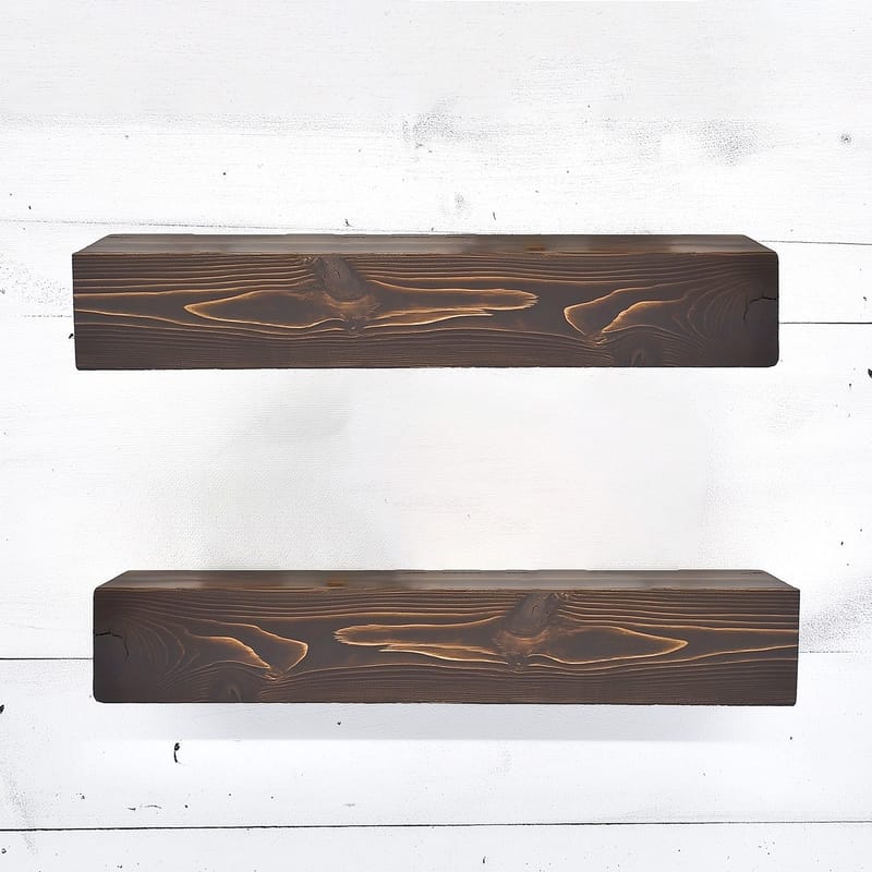 Dekorativ væghylde i træ Hanah Home Rafact (13 x 60 x 11 cm) - Hus & renovering - Byggeri - Gulv, væg & tag - Gulv & vægbeklædning - Vægplader