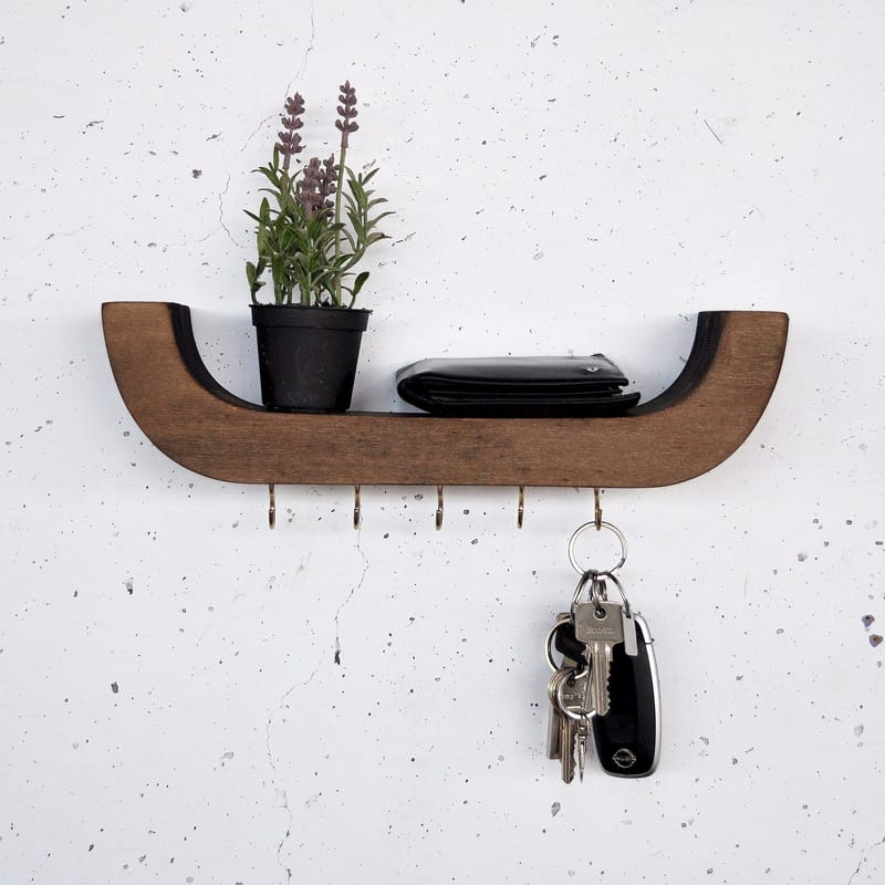 Dekorativ væghylde i træ Hanah Home Rafnet (33 x 11 x 7 cm) - Hus & renovering - Byggeri - Gulv, væg & tag - Gulv & vægbeklædning - Vægplader