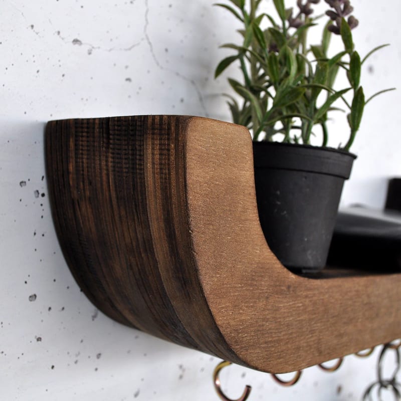 Dekorativ væghylde i træ Hanah Home Rafnet (33 x 11 x 7 cm) - Hus & renovering - Byggeri - Gulv, væg & tag - Gulv & vægbeklædning - Vægplader