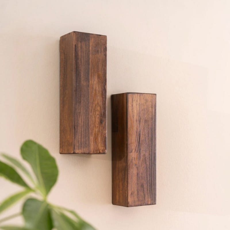 Dekorativ væghylde i træ Hanah Home Rafqua træ 25 x 8 x 6 cm - Hus & renovering - Byggeri - Gulv, væg & tag - Gulv & vægbeklædning - Vægplader