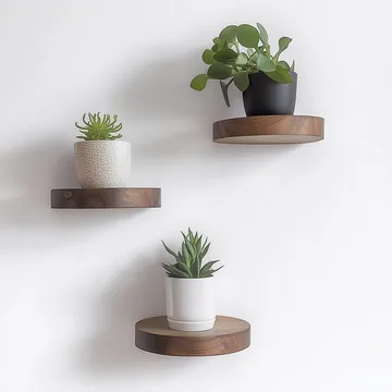Dekorativ væghylde i træ Hanah Home Rafte (12 x 1,9 x 12 cm) Model Tre Hylde - Hus & renovering - Byggeri - Gulv, væg & tag - Gulv & vægbeklædning - Vægplader