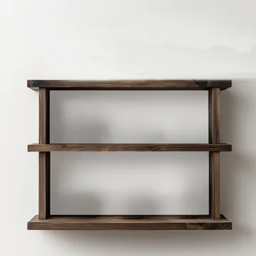 Dekorativ væghylde i træ Wallxpert Brano (40 x 50 x 14 cm) Træ - Træ - Hus & renovering - Byggeri - Gulv, væg & tag - Gulv & vægbeklædning - Vægplader