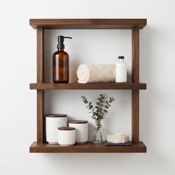 Dekorativ væghylde i træ Wallxpert Cevo (50 x 40 x 14 cm) træ - træ - Hus & renovering - Byggeri - Gulv, væg & tag - Gulv & vægbeklædning - Vægplader