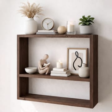 Dekorativ væghylde i træ Wallxpert Devin (50 x 40 x 7 cm) Træ - Naturligt træ - Hus & renovering - Byggeri - Gulv, væg & tag - Gulv & vægbeklædning - Vægplader