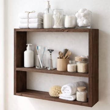 Dekorativ væghylde i træ Wallxpert Devin (50 x 40 x 7 cm) Træ - Naturligt træ - Hus & renovering - Byggeri - Gulv, væg & tag - Gulv & vægbeklædning - Vægplader