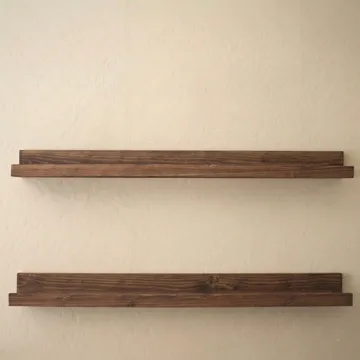 Dekorativ væghylde i træ Wallxpert Devin (70 x 8 x 15 cm) Træ - Træ - Hus & renovering - Byggeri - Gulv, væg & tag - Gulv & vægbeklædning - Vægplader