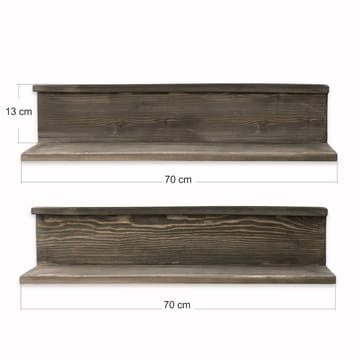 Dekorativ væghylde i træ Wallxpert Devin (70 x 8 x 15 cm) Træ - Træ - Hus & renovering - Byggeri - Gulv, væg & tag - Gulv & vægbeklædning - Vægplader