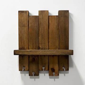 Dekorativ væghylde i træ Wallxpert Erno (25 x 32 x 9 cm) Valnød - Valnød - Hus & renovering - Byggeri - Gulv, væg & tag - Gulv & vægbeklædning - Vægplader