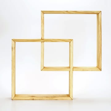 Dekorativ væghylde i træ Wallxpert Erno (51 x 51 x 9 cm) Træ - træ - Hus & renovering - Byggeri - Gulv, væg & tag - Gulv & vægbeklædning - Vægplader