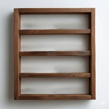 Dekorativ væghylde i træ Wallxpert Rafello (35 x 40 x 7 cm) Træ - I træ - Hus & renovering - Byggeri - Gulv, væg & tag - Gulv & vægbeklædning - Vægplader